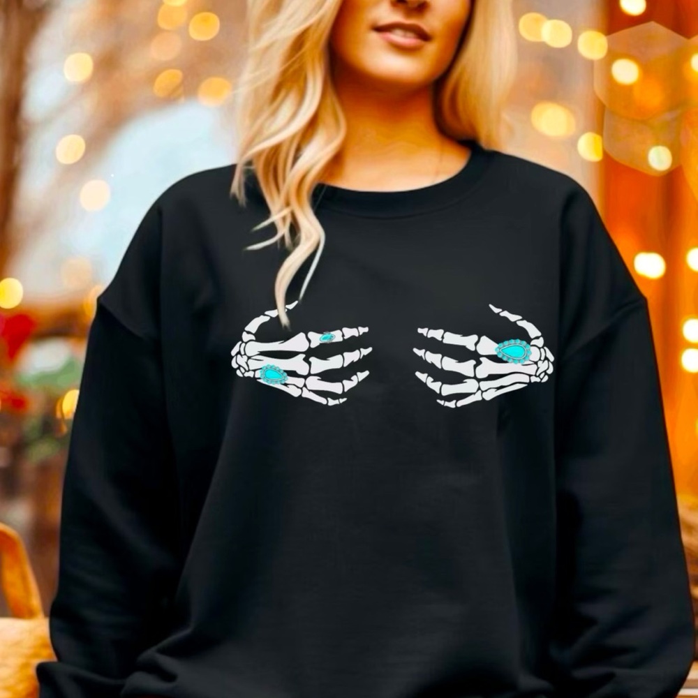 Skeleton hands sweatshirt